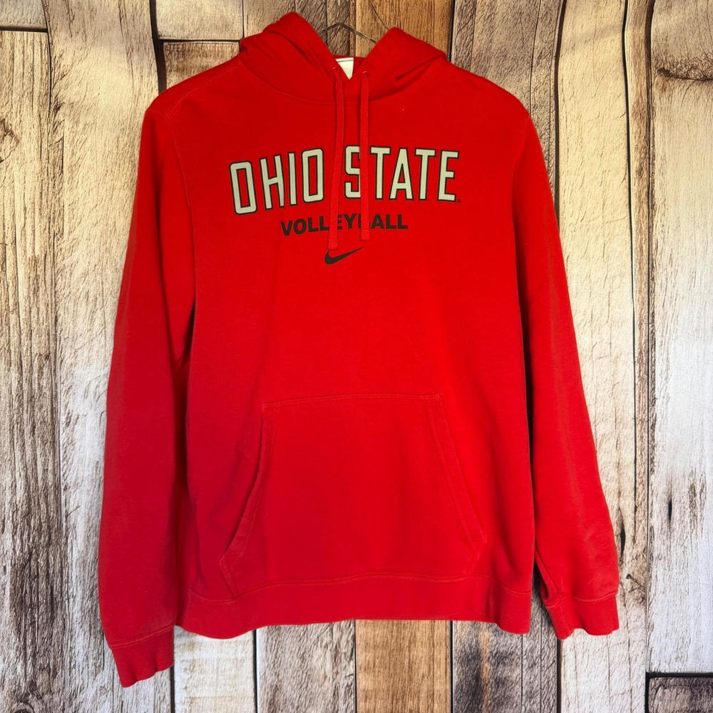 Nike Ohio State Volleyball‎ Hoodie Sweatshirt Buckeyes Game Day Red OSU Medium